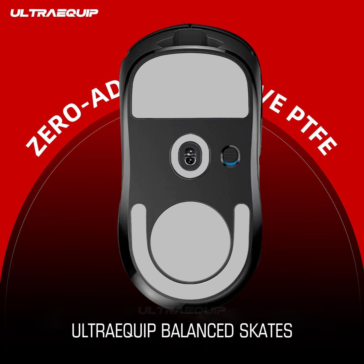 Balanced Mouse Skates - 2 Sets for G Pro X Superlight 2 Skates Smooth PTFE Replacement Mouse Skates Feet, Restore The Feel, 2.5D Curved Edges, Durable, 3M Adhesive, Grey