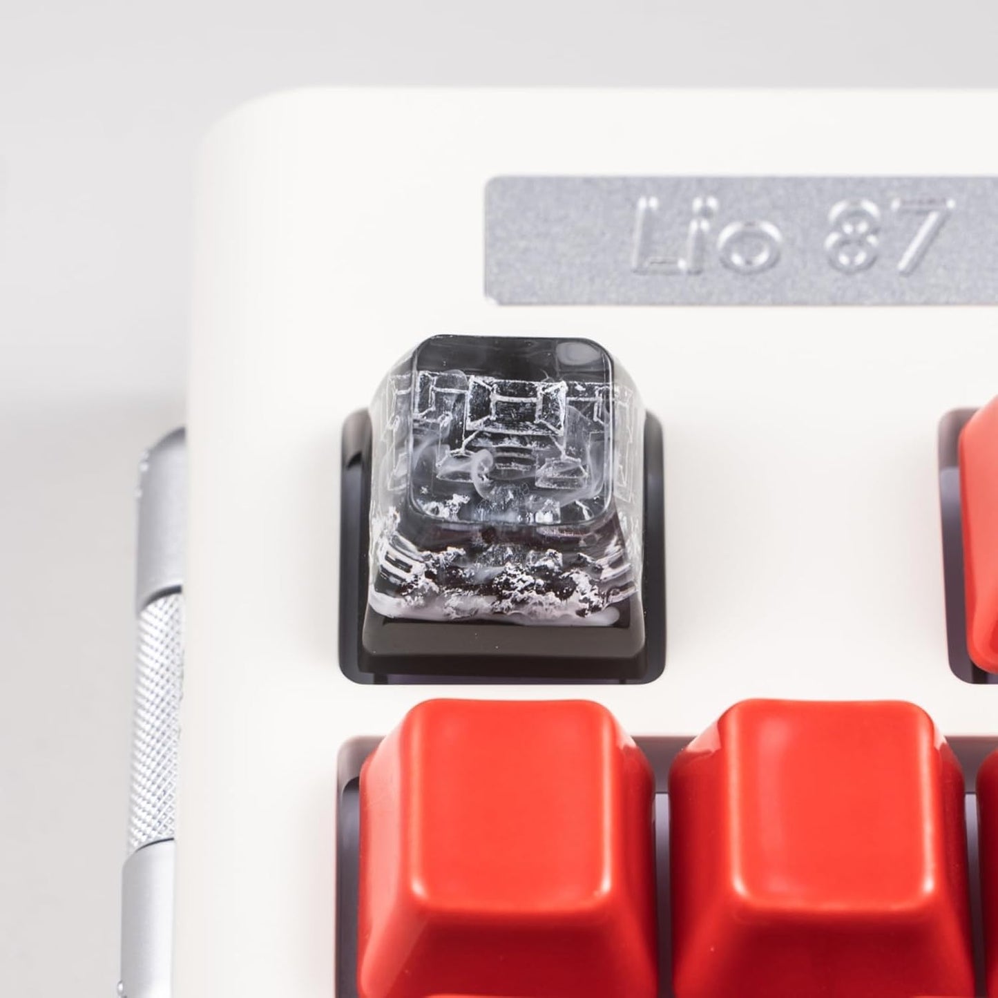 Artisn Keycap Custom Keycaps Black Samurai Japanese Dojo Handmade Resin Escape 1U Artisan Keycaps for Mechanical Keyboard Keycap Cherry MX Switch FJ