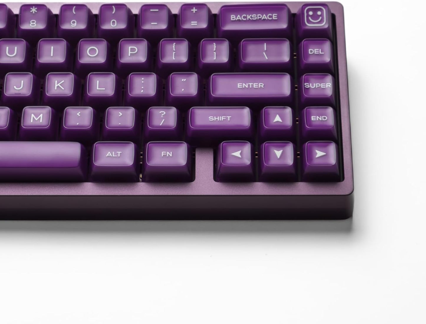 ULTRAEQUIP Purple Jade Keycaps - Double Shot PBT, RSA Profile, Translucent, Custom Set for Mechanical Keyboard