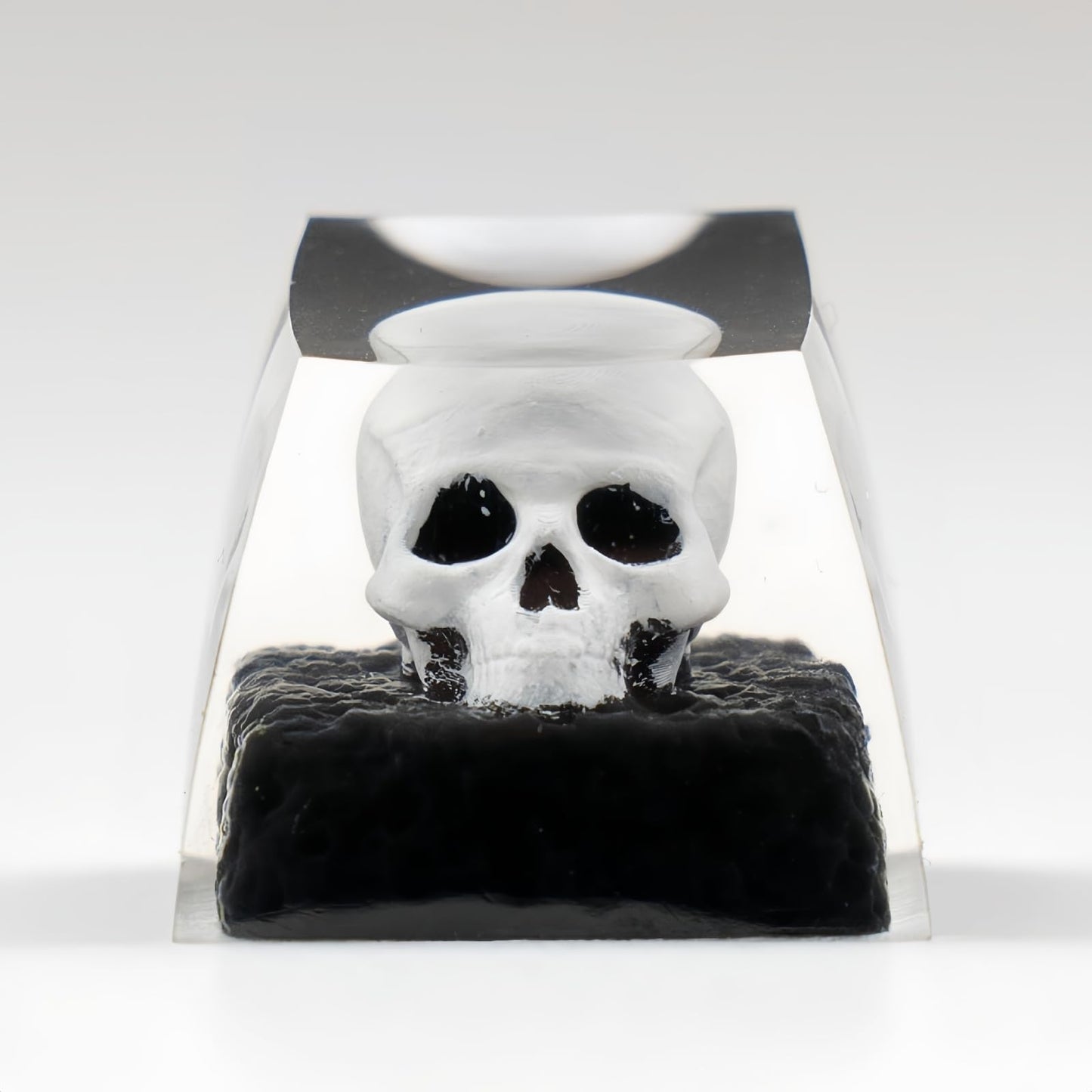 Artisan Keycaps Raven&Crow Resin Skull keycap ESC Custom Keycap 1U SA Prolfile Handmade Keycaps for MX Switch Mechanical Keyboards Key Cap (King_Skull)