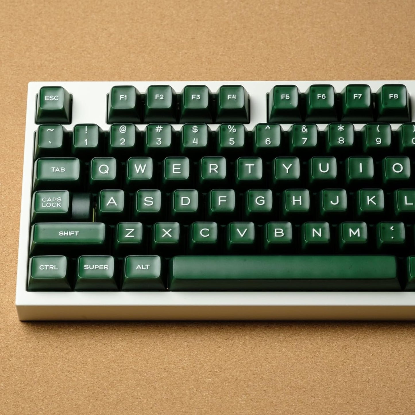 Emerald Jade Keycaps 142 Keys Double Shot PBT Keycaps RSA Profile, Translucent Green Shine Through, Custom Set for ISO ANSI 60, 75, 80, 95, 100% Mechanical Keyboard