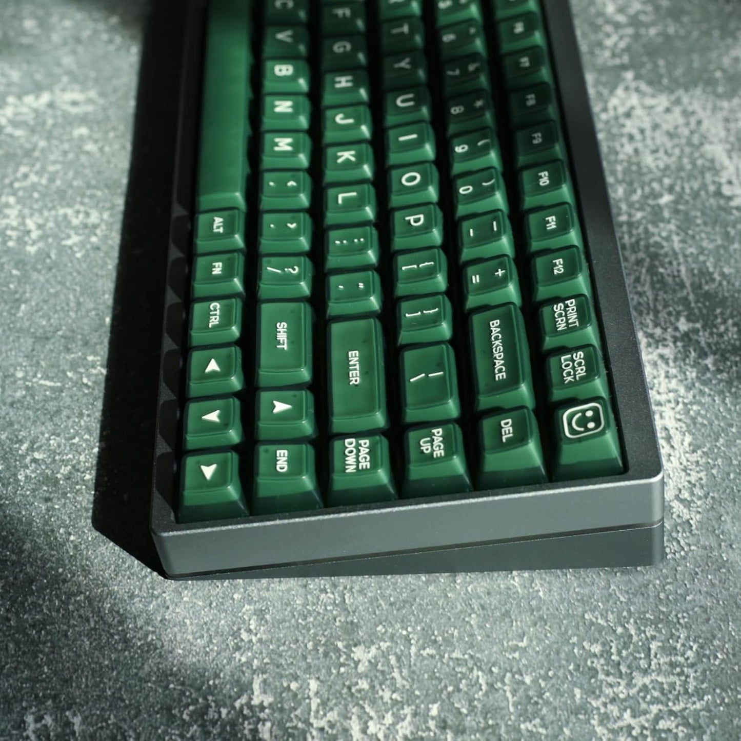 Emerald Jade Keycaps 142 Keys Double Shot PBT Keycaps RSA Profile, Translucent Green Shine Through, Custom Set for ISO ANSI 60, 75, 80, 95, 100% Mechanical Keyboard