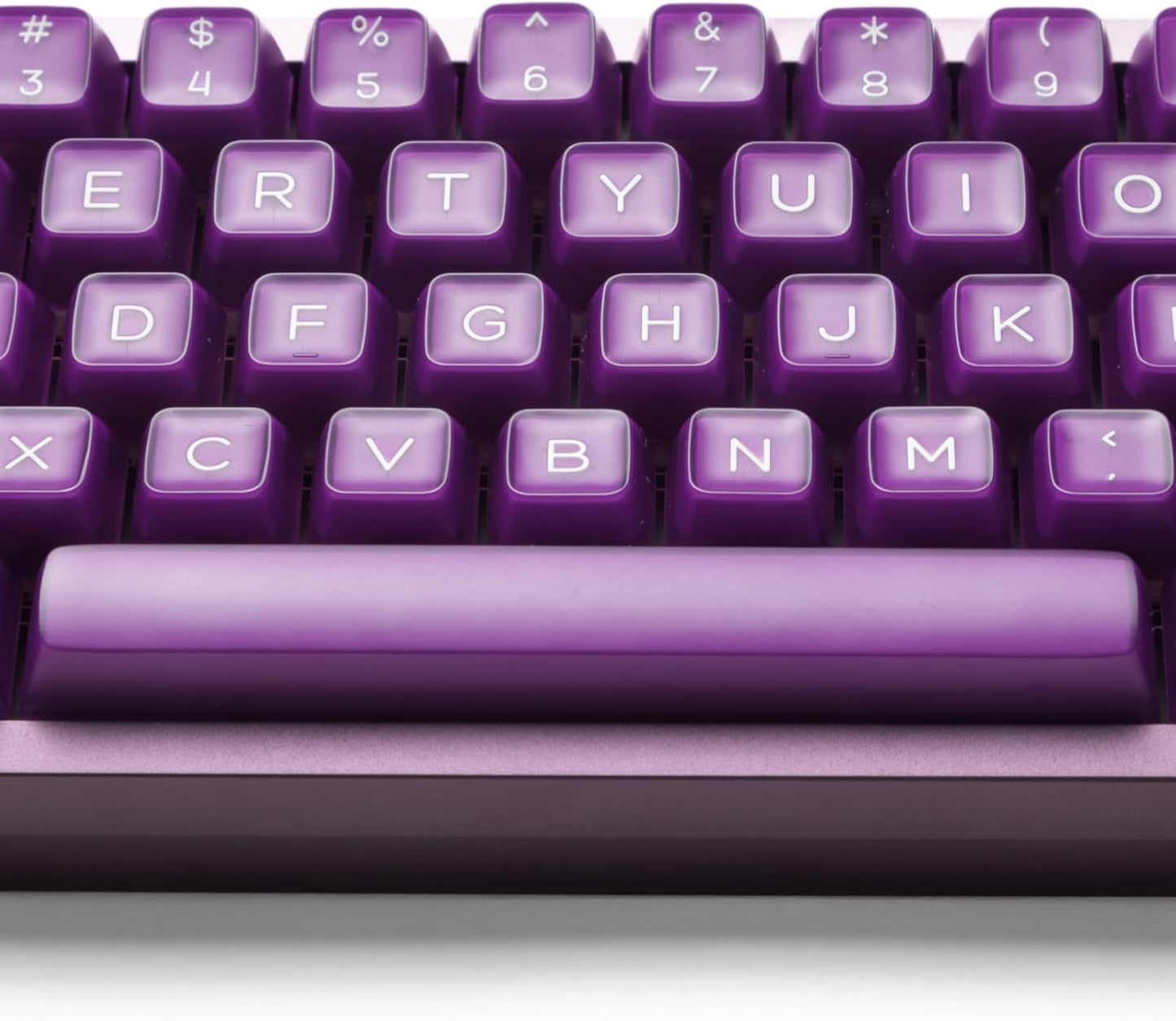 ULTRAEQUIP Purple Jade Keycaps - Double Shot PBT, RSA Profile, Translucent, Custom Set for Mechanical Keyboard