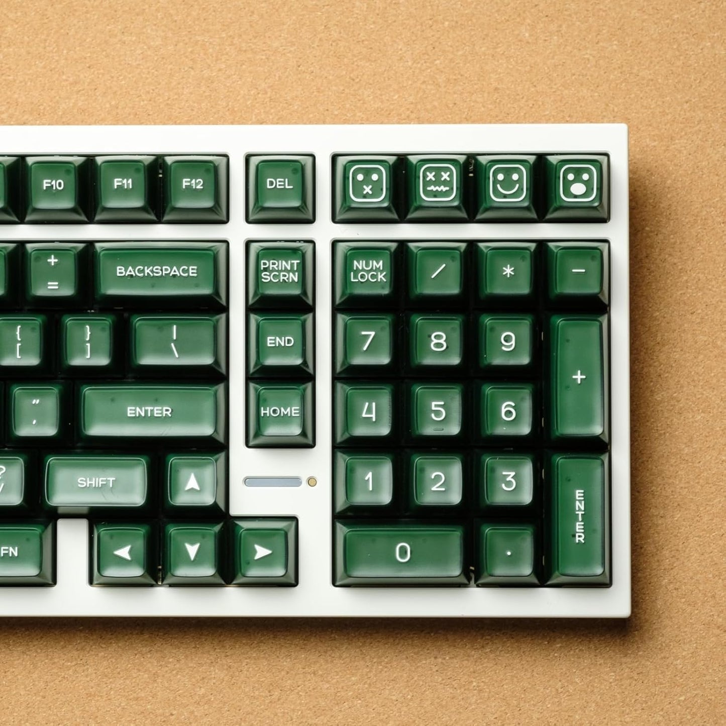 Emerald Jade Keycaps 142 Keys Double Shot PBT Keycaps RSA Profile, Translucent Green Shine Through, Custom Set for ISO ANSI 60, 75, 80, 95, 100% Mechanical Keyboard