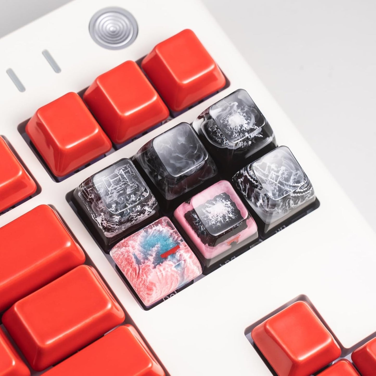 Artisn Keycap Custom Keycaps Black Samurai Japanese Dojo Handmade Resin Escape 1U Artisan Keycaps for Mechanical Keyboard Keycap Cherry MX Switch FJ