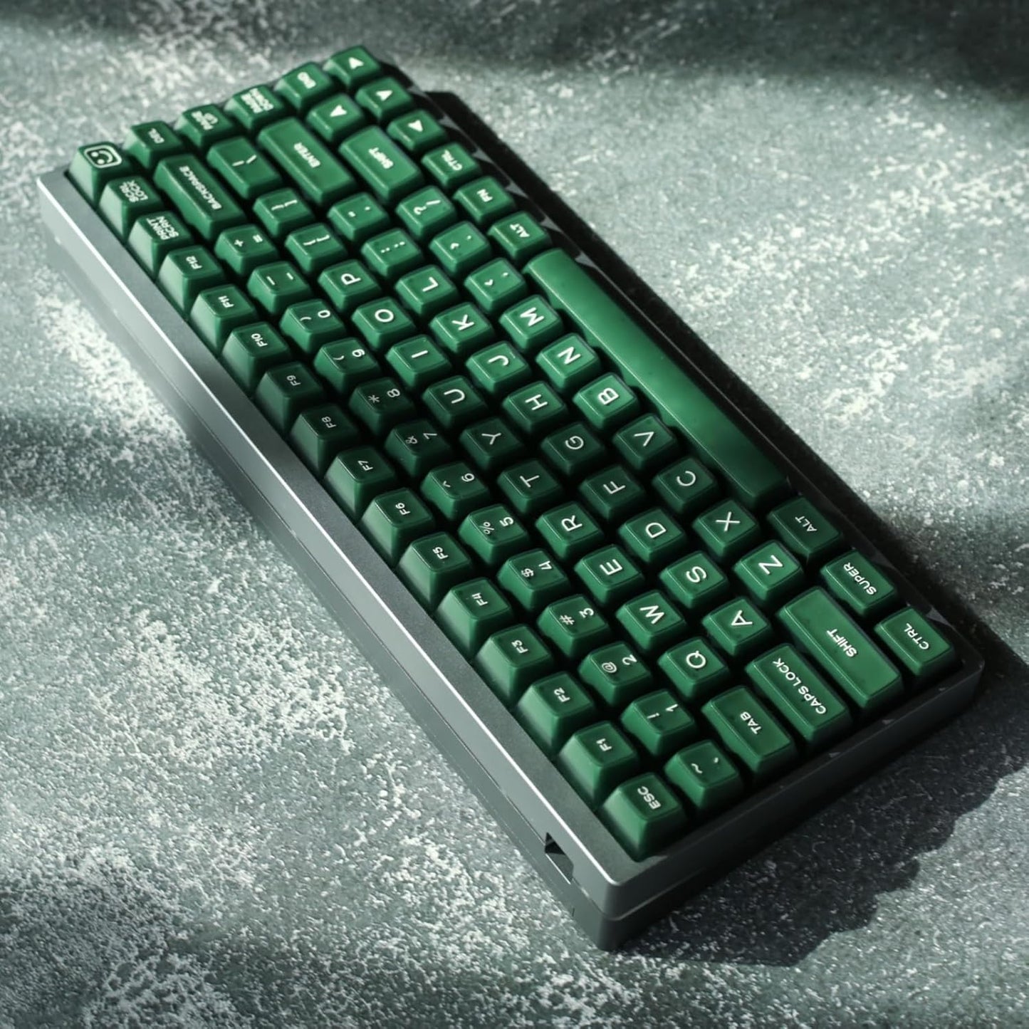 Emerald Jade Keycaps 142 Keys Double Shot PBT Keycaps RSA Profile, Translucent Green Shine Through, Custom Set for ISO ANSI 60, 75, 80, 95, 100% Mechanical Keyboard