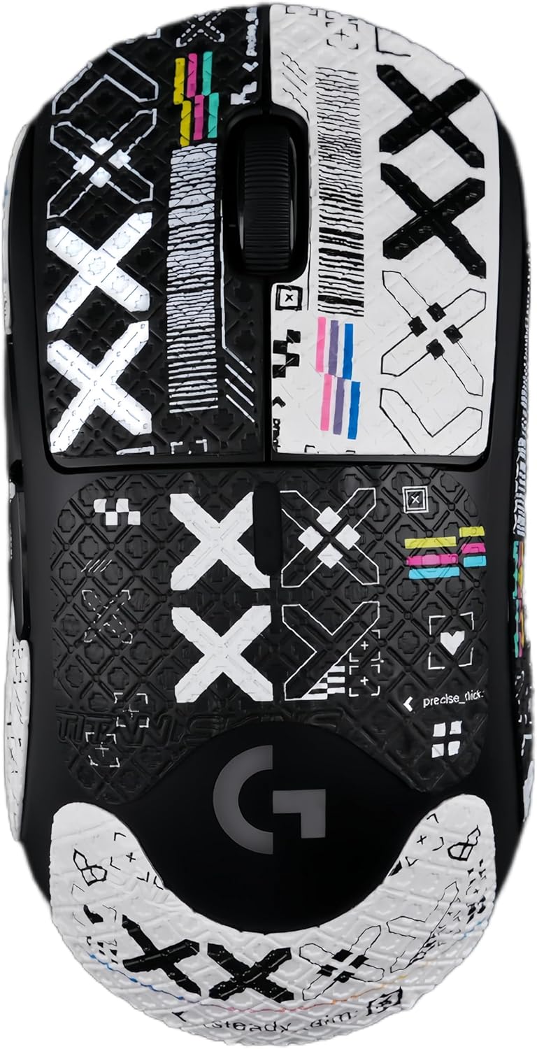 Mouse Grips Tape Full Coverage for Logitech G Pro X Superlight 1&2 Self-Adhesive, PreCut, Sweat-Resistant, Superlight Grips Professional Mice Upgrade Kit (PG-01, for G PRO X Superlight 1&2)
