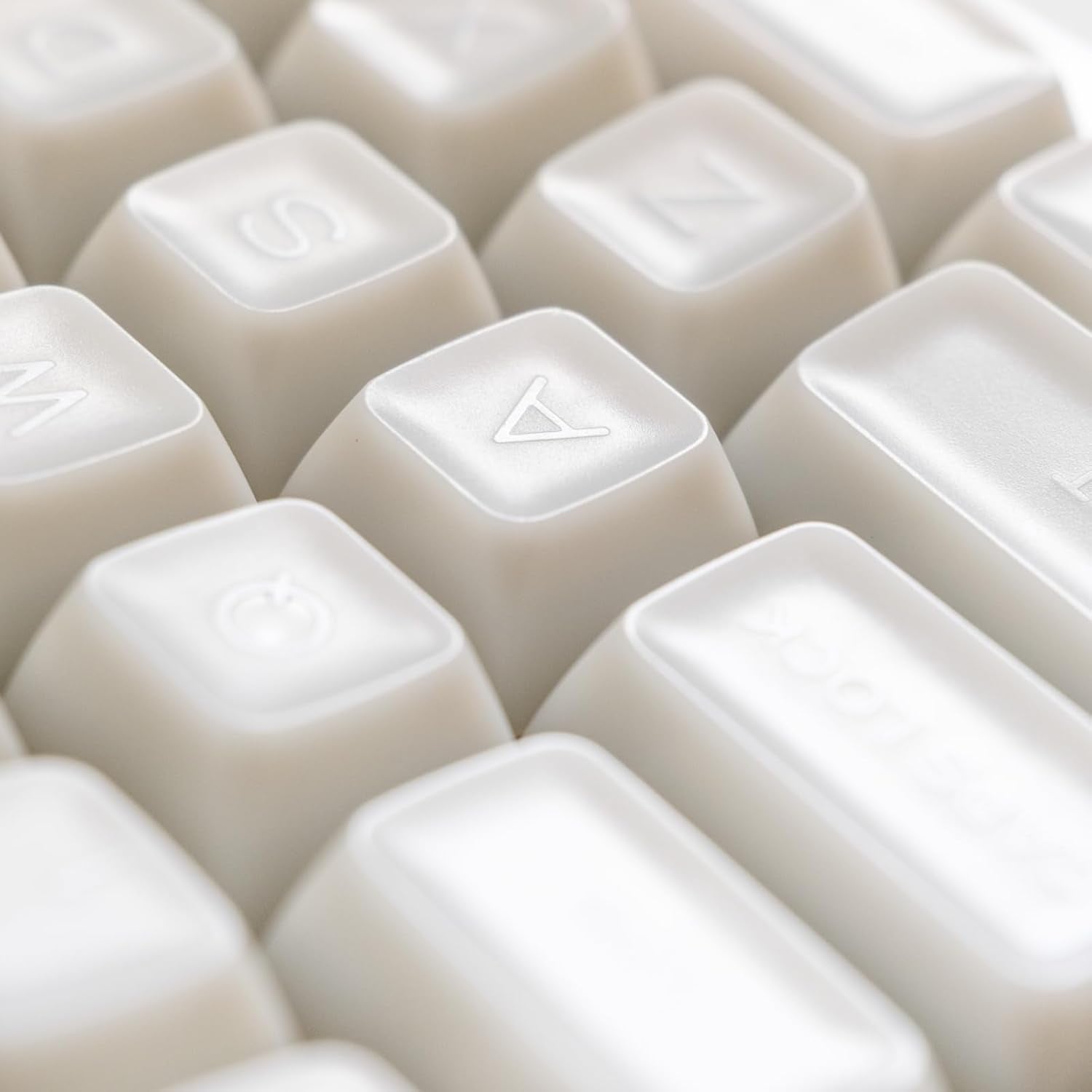 ULTRAEQUIP White Jade Keycaps, 160 Keys Double Shot PBT Keycaps RSA Profile, Translucent Shine Through, Custom Set with Split 7U Spacebar for Alice ISO ANSI 60, 75, 80, 95, 100% Mechanical Keyboard