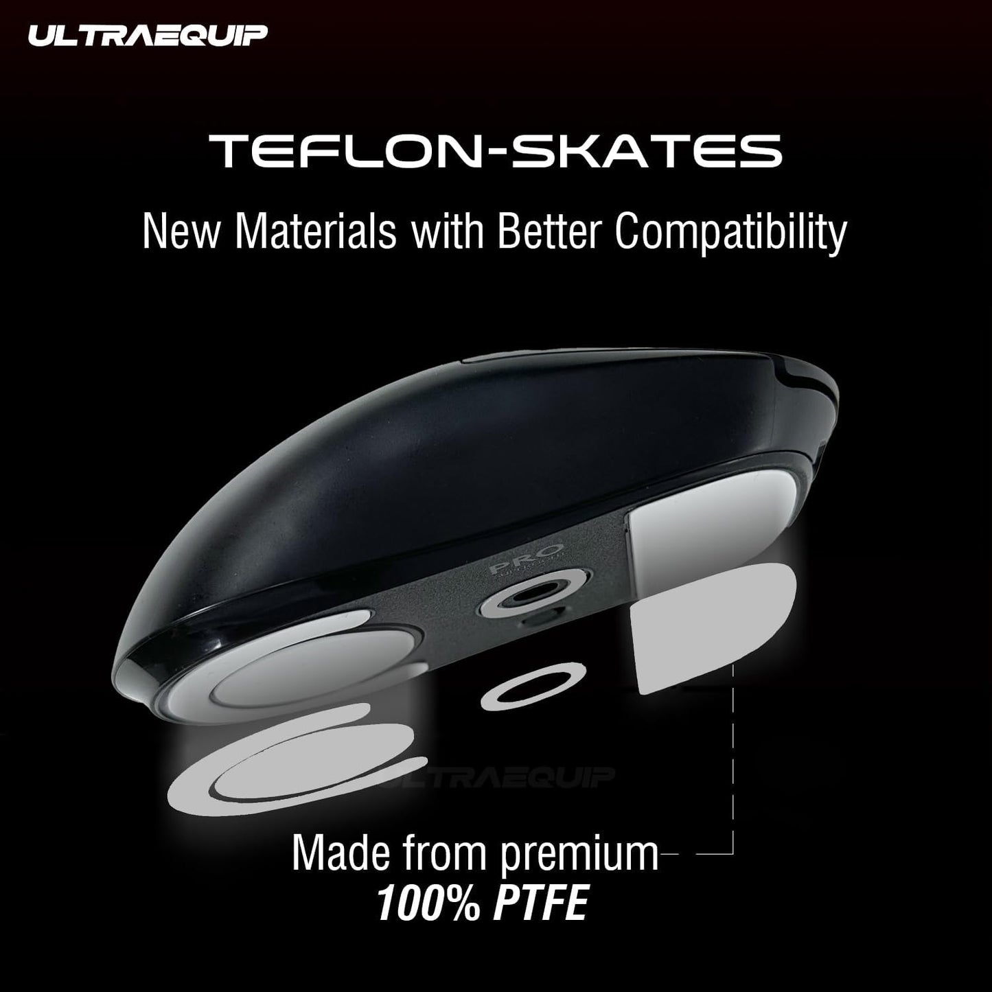 Balanced Mouse Skates - 2 Sets for G Pro X Superlight 2 Skates Smooth PTFE Replacement Mouse Skates Feet, Restore The Feel, 2.5D Curved Edges, Durable, 3M Adhesive, Grey
