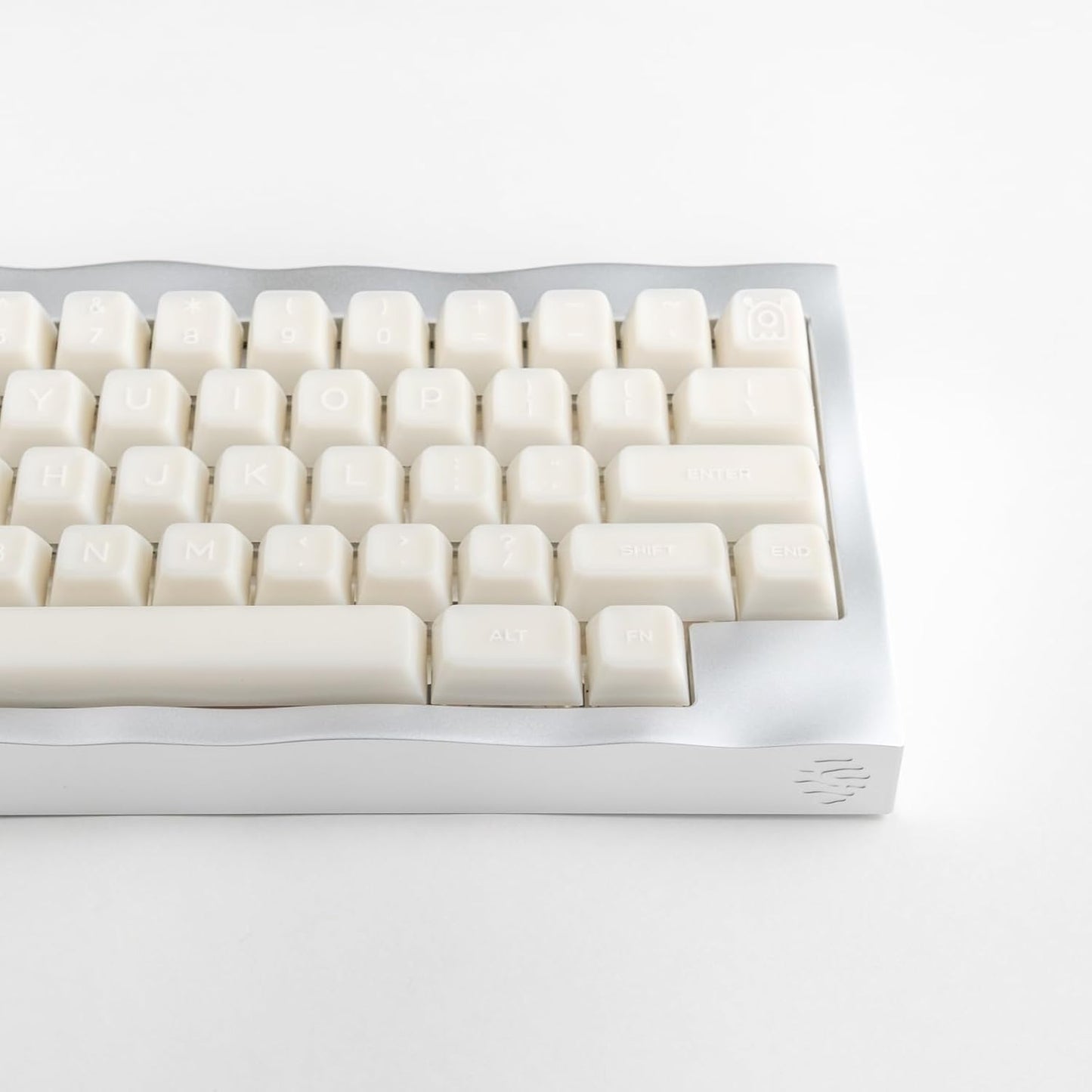 ULTRAEQUIP White Jade Keycaps, 160 Keys Double Shot PBT Keycaps RSA Profile, Translucent Shine Through, Custom Set with Split 7U Spacebar for Alice ISO ANSI 60, 75, 80, 95, 100% Mechanical Keyboard