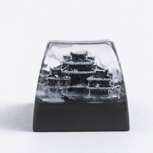 Artisn Keycap Custom Keycaps Black Samurai Japanese Dojo Handmade Resin Escape 1U Artisan Keycaps for Mechanical Keyboard Keycap Cherry MX Switch FJ