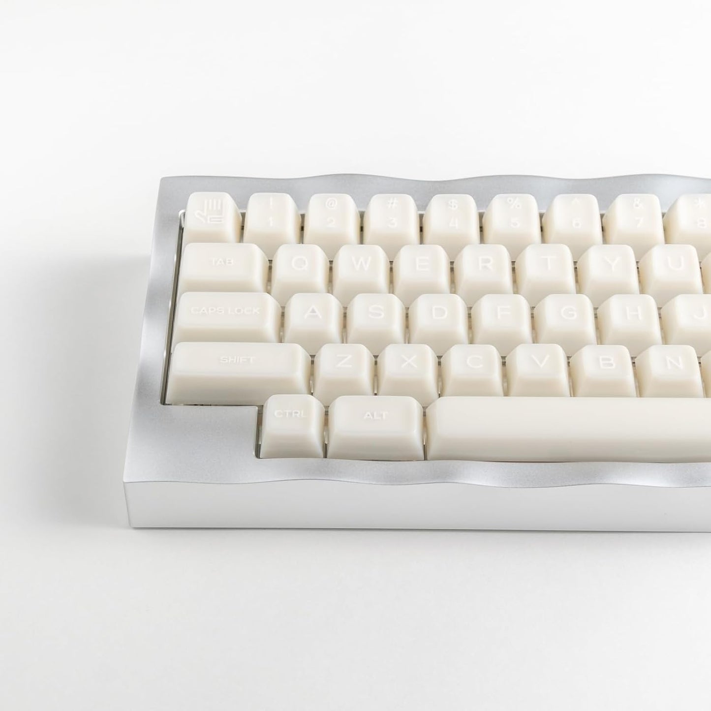 ULTRAEQUIP White Jade Keycaps, 160 Keys Double Shot PBT Keycaps RSA Profile, Translucent Shine Through, Custom Set with Split 7U Spacebar for Alice ISO ANSI 60, 75, 80, 95, 100% Mechanical Keyboard