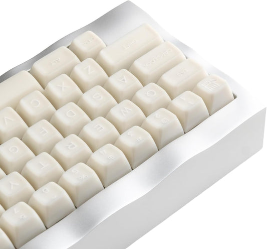 ULTRAEQUIP White Jade Keycaps, 160 Keys Double Shot PBT Keycaps RSA Profile, Translucent Shine Through, Custom Set with Split 7U Spacebar for Alice ISO ANSI 60, 75, 80, 95, 100% Mechanical Keyboard