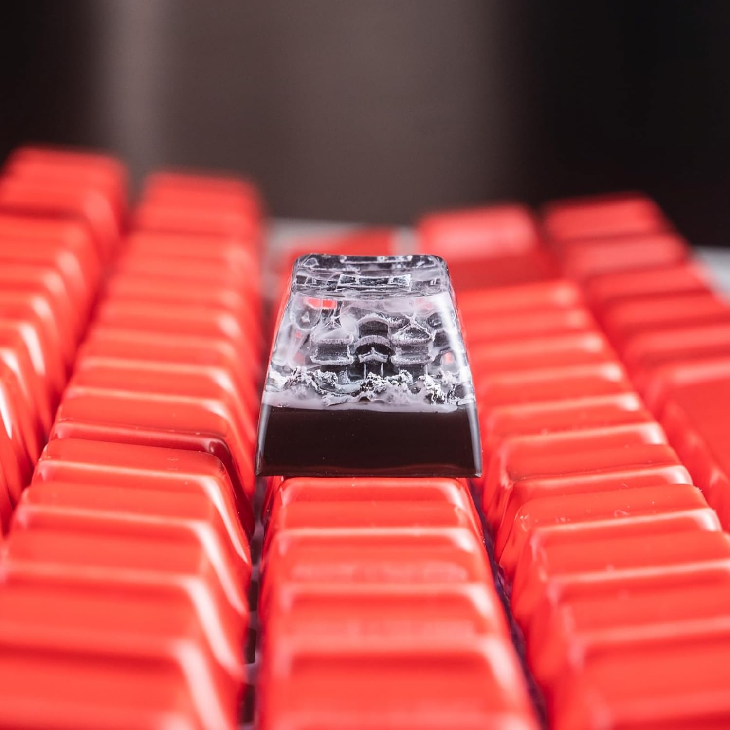 Artisn Keycap Custom Keycaps Black Samurai Japanese Dojo Handmade Resin Escape 1U Artisan Keycaps for Mechanical Keyboard Keycap Cherry MX Switch FJ