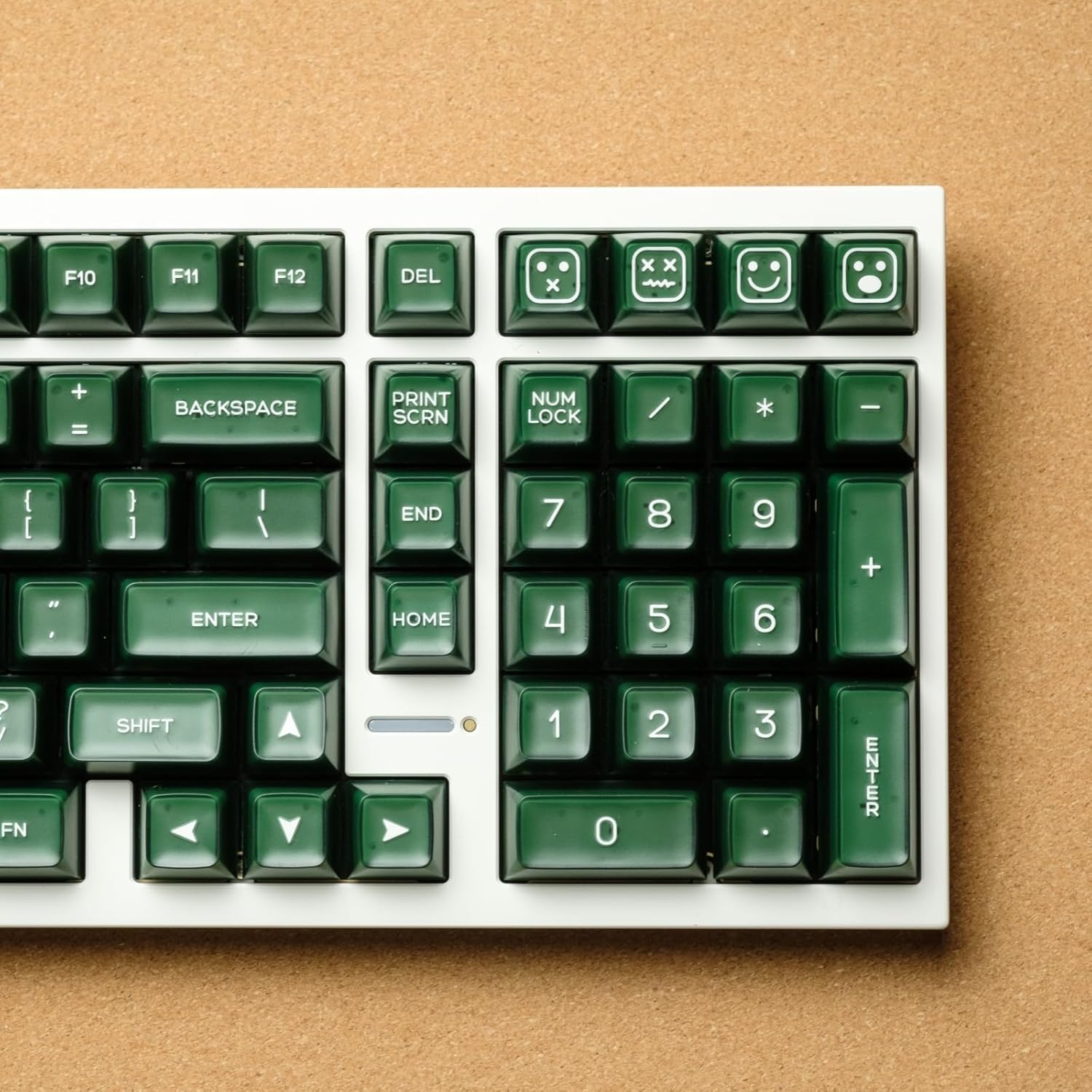 Emerald Jade Keycaps 142 Keys Double Shot PBT Keycaps RSA Profile, Translucent Green Shine Through, Custom Set for ISO ANSI 60, 75, 80, 95, 100% Mechanical Keyboard